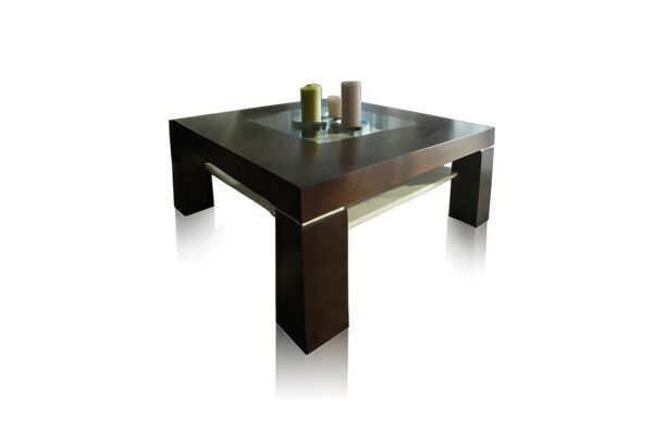 Couchtische furniert, gebeizt und geölt mit Glas- oder Edelstahleinlage